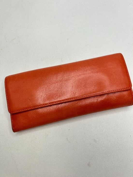 HOBO Handbags - HOBO International SADIE Tangerine Leather TRIFOLD Wallet w/Coin Purse